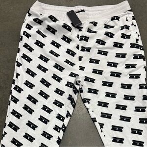 G59 $uicideBoy$ Stylish Men’s Black and White Razorblades Patterned Joggers